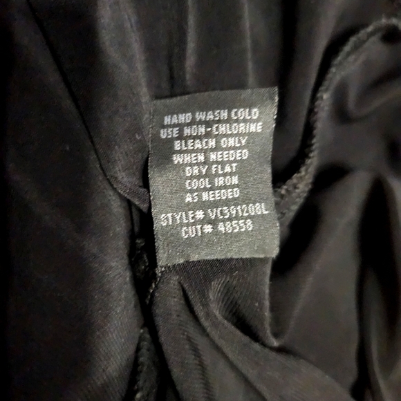 Vintage Gatsby Look Cocktail Dress Black Lace and Sequins Bodice Plus Size 24W - Picture 6 of 6